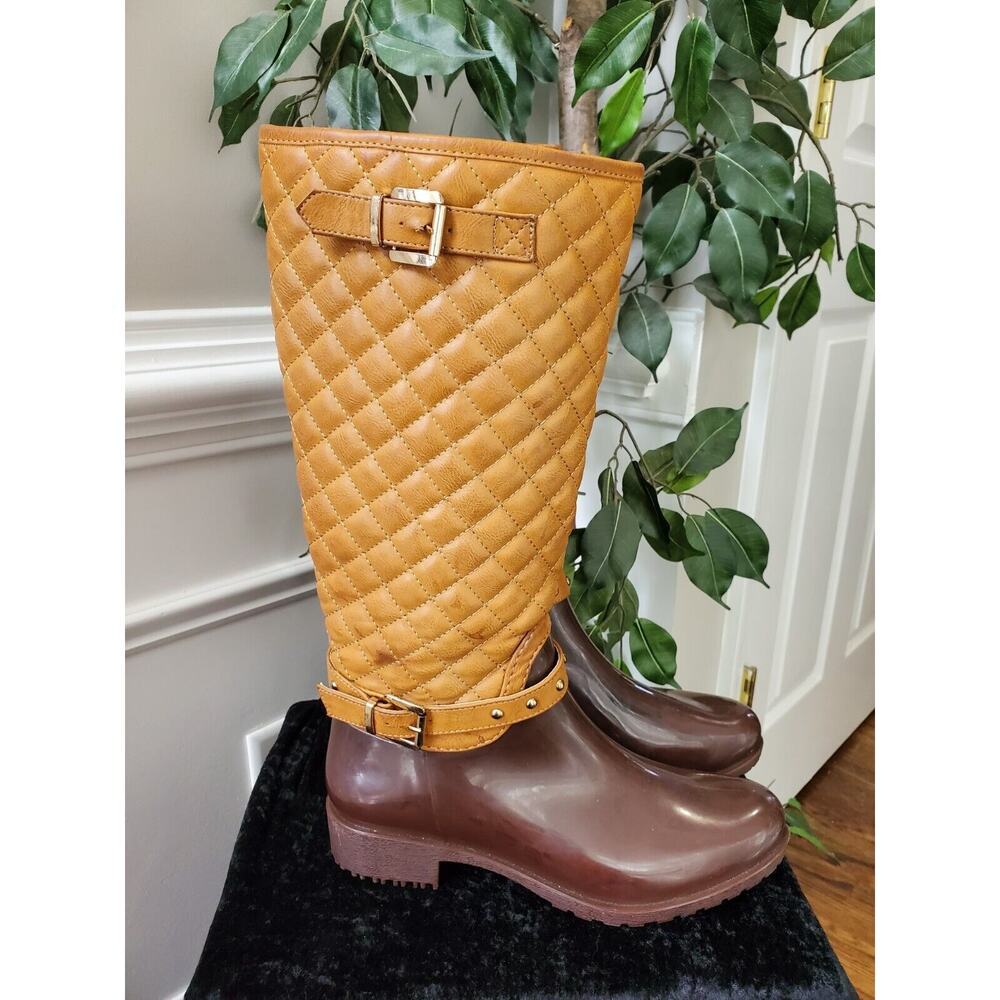 First Sight Brown Women Closed Toe Mid-Calf Casual Snow Riding Boots Size 10